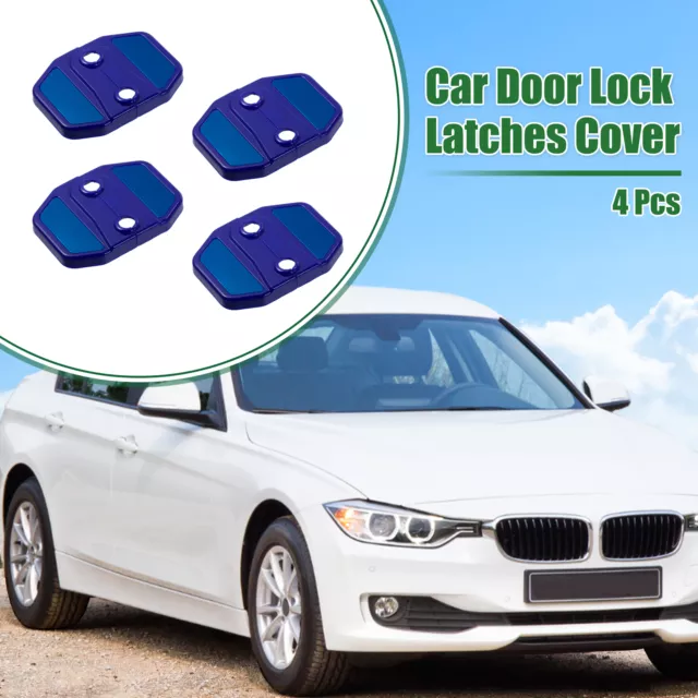 4pcs Car Door Latch Lock Cover Protector for BMW 1 Series 2 Series ABS Blue