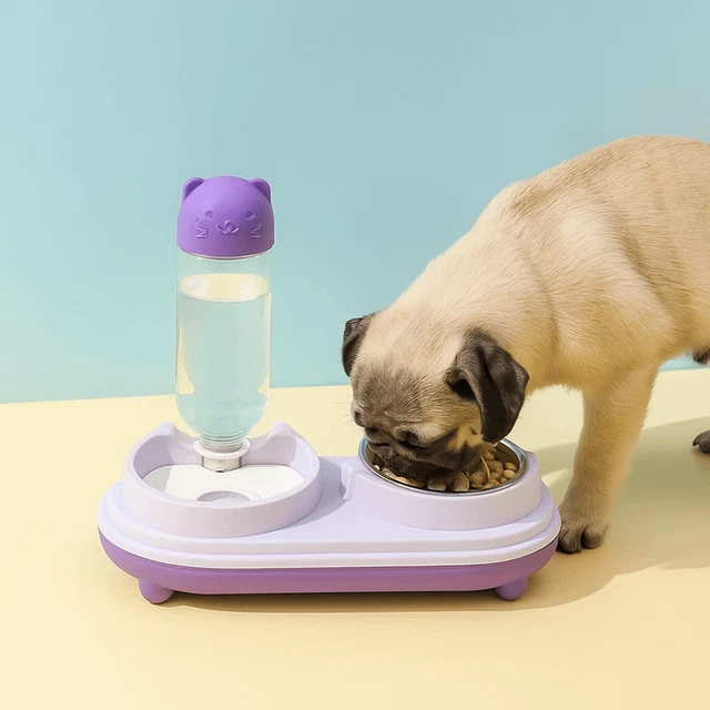 Photo inspiration: Gallery Detail: Non Slip Cat Double Bowl Spill Proof Cat Feeding Bowl