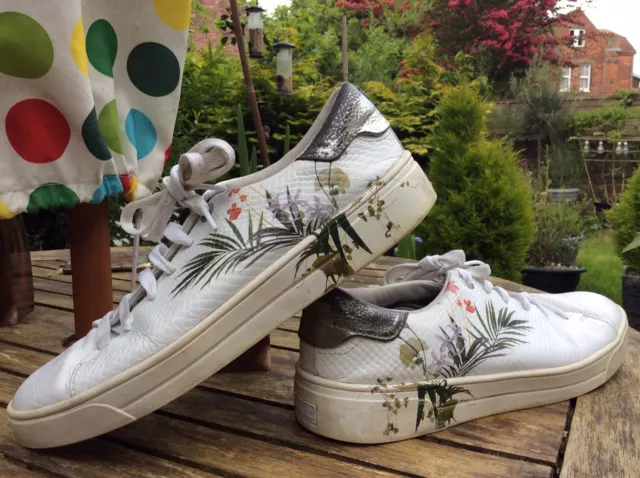 Ted baker gielli white on sale leather trainers