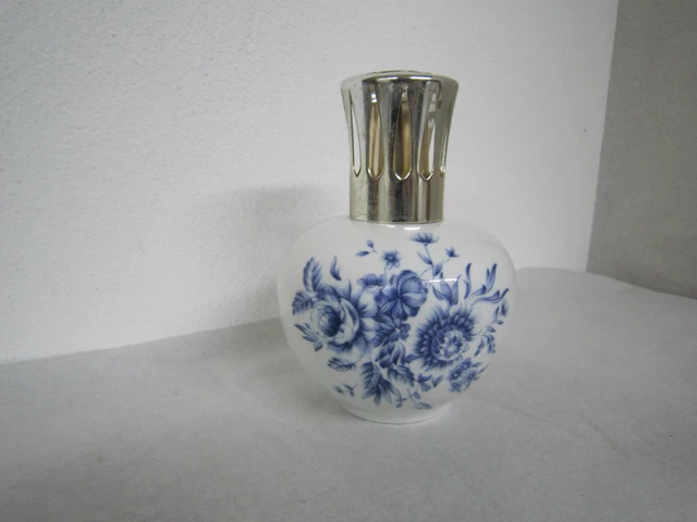 Lampe Berger Made In France Decor Floral Bleu