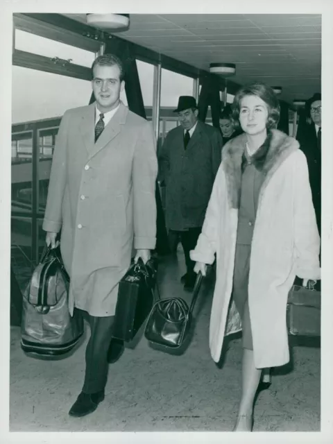 Prince Juan Carlos of Bourbon with Princess Sophia - Vintage Photograph 1279889