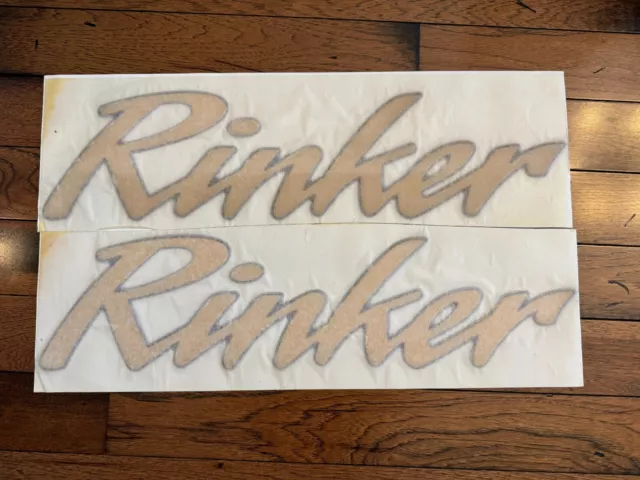 Rinker Boat Sticker Emblem Graphic Decal Logo 5-3/4" x 23" (Set of 2)