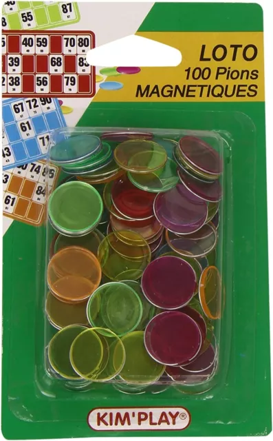 12 bâtons magnétiques pour bingo et loto avec 100 pions pour chaque bâton  magnétique.