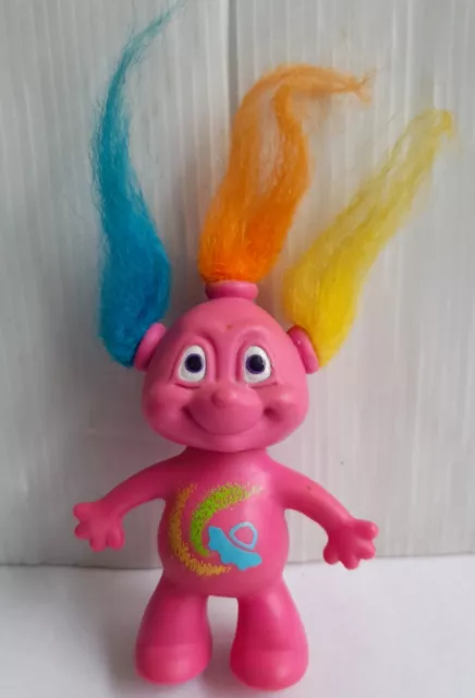 Russ Gleeps Pink Troll Doll Alien Blue Orange Yellow Hair 6 inches Vintage