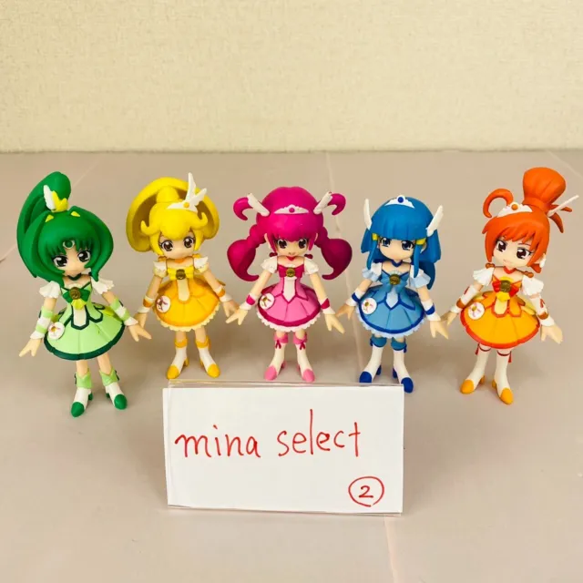 Glitter force Precure KAWAII Girls Figure Doll Toy Set Pretty Cure JAPAN  Used