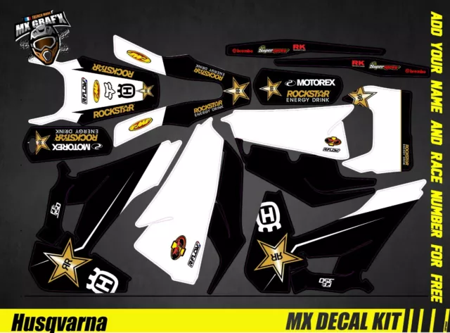 Kit Déco Moto pour / Mx Decal Kit for Husqvarna FC/TC - Rockstar 2022