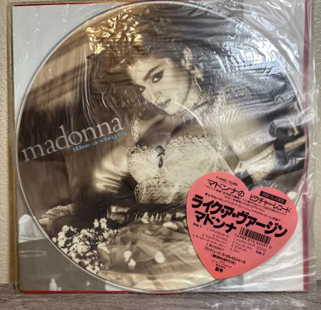 Madonna Like A Virgin 1984 12” Lp Vinyl Picture Disc Made In Japan