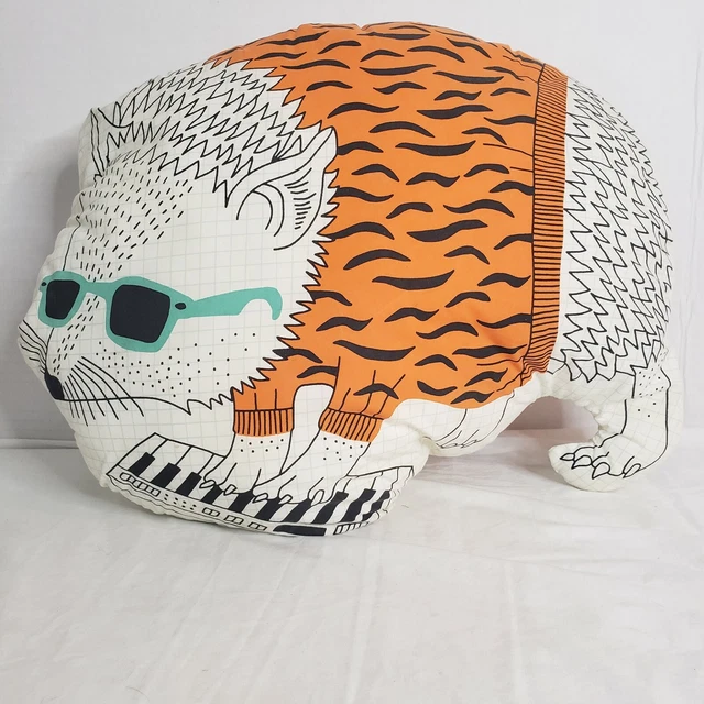 Ikea Thorine Hedgehog Throw Pillow Hipster Animal Keyboard Orange Sunglasses