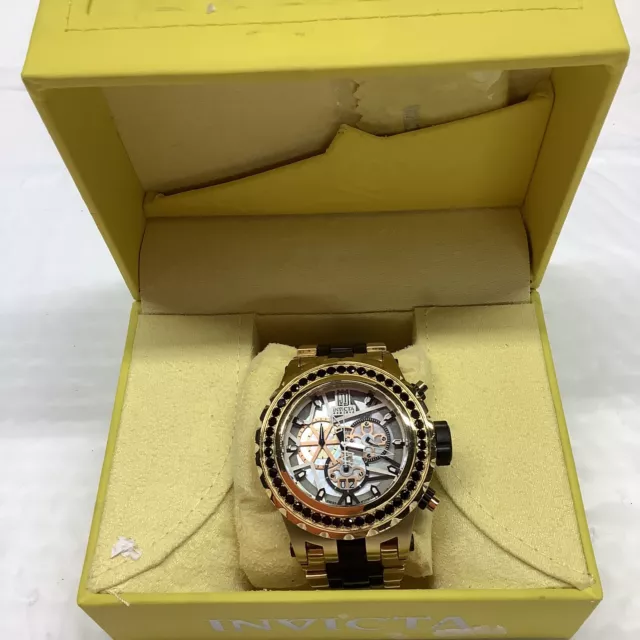 Invicta 52mm JT Subaqua Specialty W/ 5.ctw Black Spinel Gold Watch Model #32117