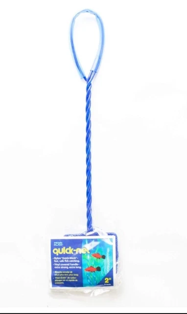 PENN-PLAX Quick-Net Aquarium Fish Nets - 2 x 1.75" w/ 10" Handle - Random Color