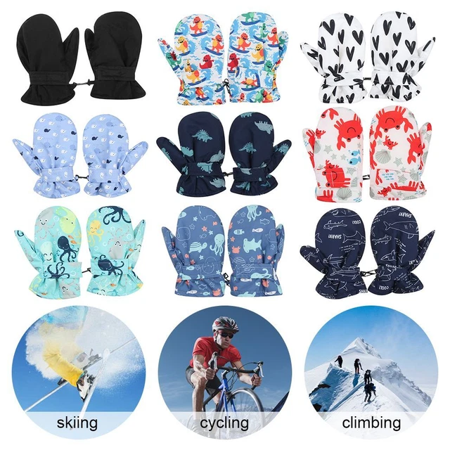 Long-sleeved Mitten Snow Snowboard Windproof Waterproof Children Ski Gloves