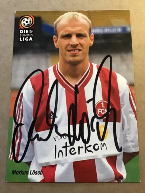 Markus Lösch,  Germany 🇩🇪 1.FC Nürnberg 1998/99 hand signed
