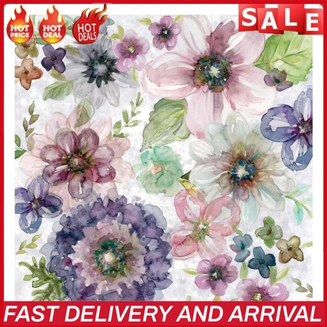 Ink Flower Oil Paint By Numbers Kit DIY Acrylic Painting on Canvas Frameless Art
