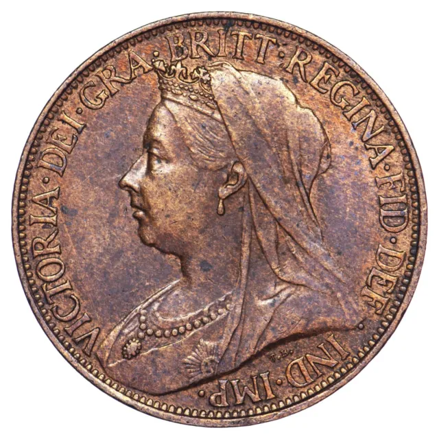 Royaume-Uni 1 farthing 1897 Victoria (old head) SUP Bronze monnaie britannique
