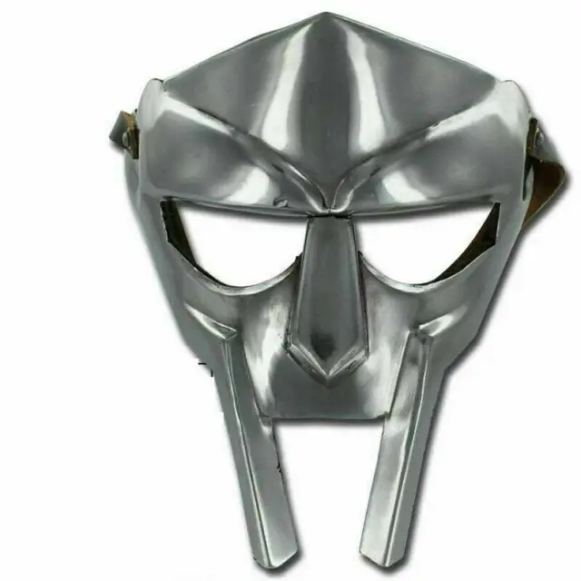 18G Steel Brass Face Armor Medieval MF Doom Mask Gladiator Mad-villain Handmade