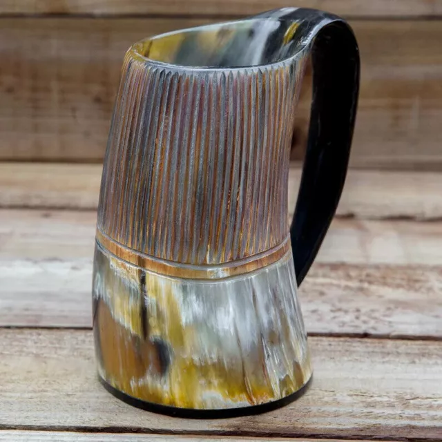 Echte Wikinger-Trinkhorn-Tasse | Authentischer Mittelalterlicher...