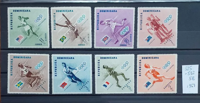 Dominican Republic 1957, Mi 585-592.MNH**,CV$5.50,Olympics.See Photos- 1 spot !