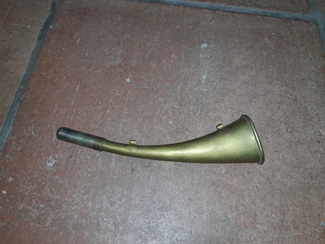ELLES Frankreich Jagdhorn Horn aus goldenem Messing alt antik - RAR SAMMLERTEIL