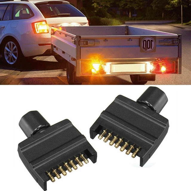 Connecteur mâle plat 7 broches facile à utiliser pour adaptateur caravane remo