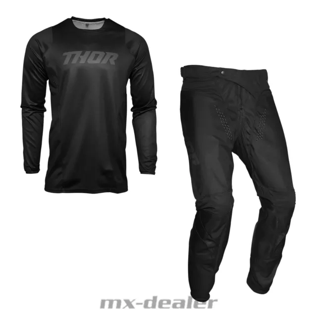 Thor Pulse Blackout Noir Pantalon Jersey MX Motocross Traverser Combo Break Quad