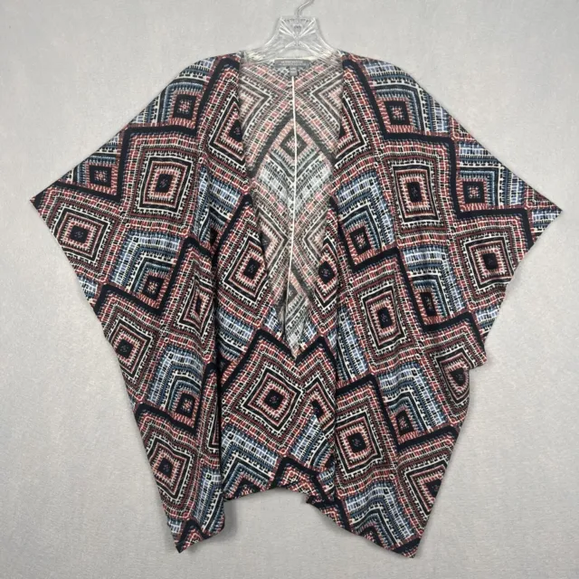 Neiman Marcus Cashmere Cardigan Sweater Womens L/XL Multicolor Aztec Print Open