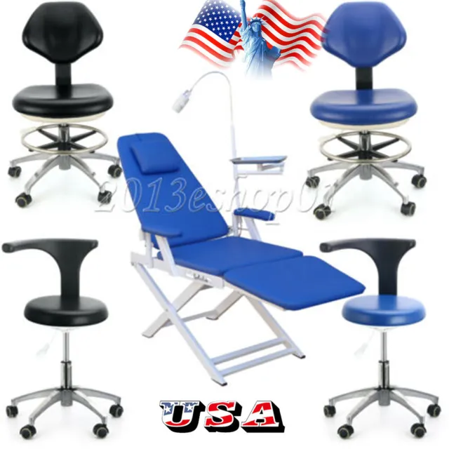 Medical Doctor's Stool Adjustable Mobile Chair / Dental Folding Chair