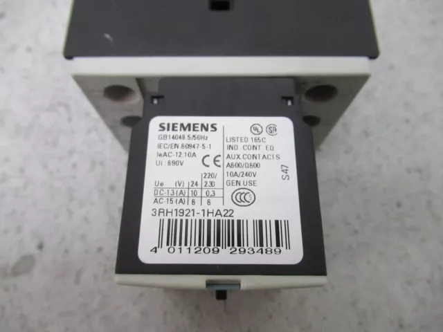 Siemens 3RT1026-1B 4 Protection 11kW Bobine 24 Vdc Siemens 3ZX1012-0RT02-1AA1 3