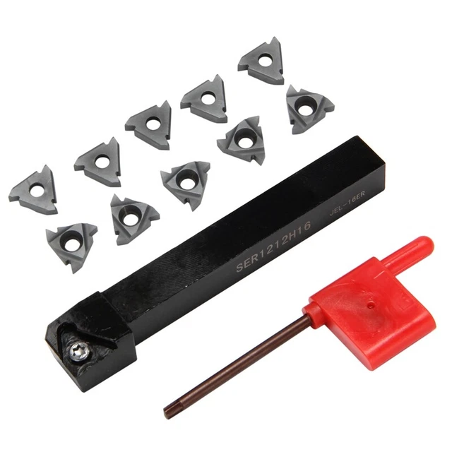 Kit Tournage Métal SDJCR1616H11 + SDJCL1616H11 - 2 Porte-outils + 10 Inserts Carbure