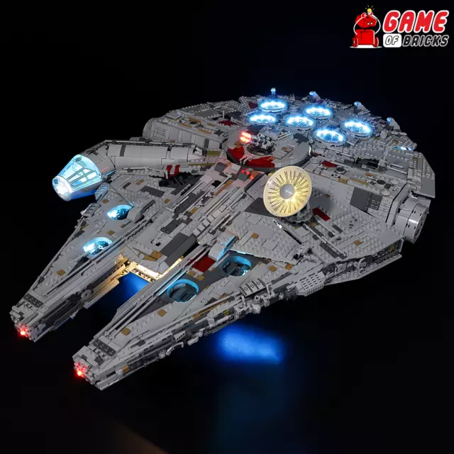 LED Light Kit for Millennium Falcon - Compatible with LEGO® 75192 Set (Remote)