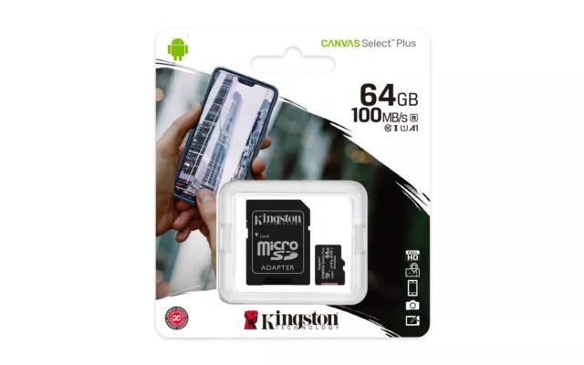 Kingston Micro SD Karte SPEICHERKARTE 32GB 64GB 128GB 256GB MicroSD Memory Card 3