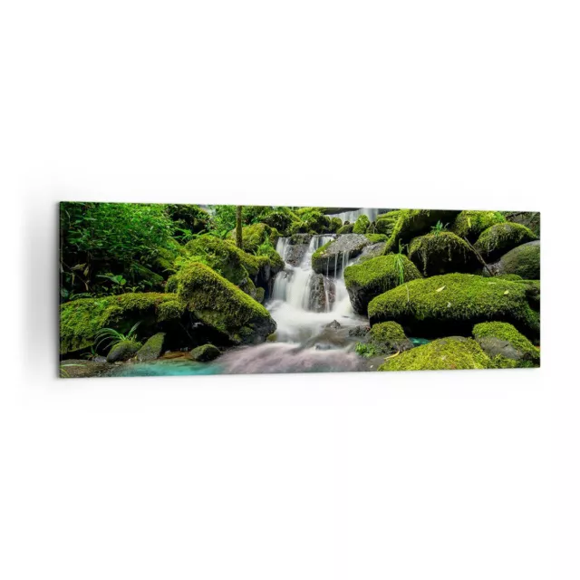 Quadro su Tela 160x50cm parco cascata acqua Stampe Immagini Quadri Murale