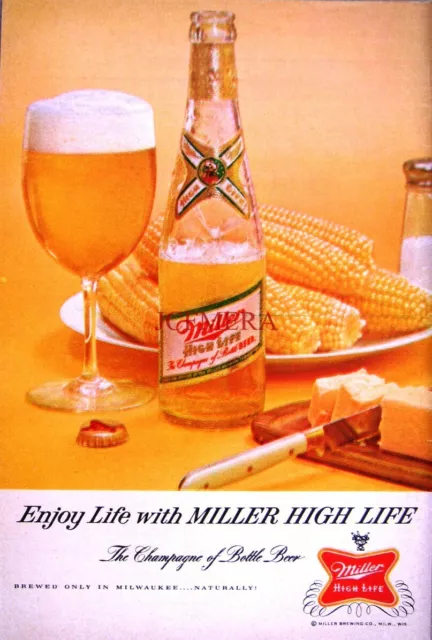 Cerveza ""High Life"" 1963 estampado publicitario #5 - anuncio original ideal para enmarcar