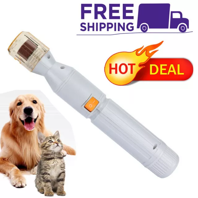 Professional Pet Dog Cat Nail Trimmer Grooming Tool Grinder Electric Clipper 3