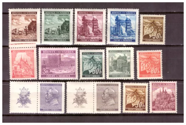 Böhmen und Mähren Sammlung Prager Messe Mi.75-78 u.a.  Falz