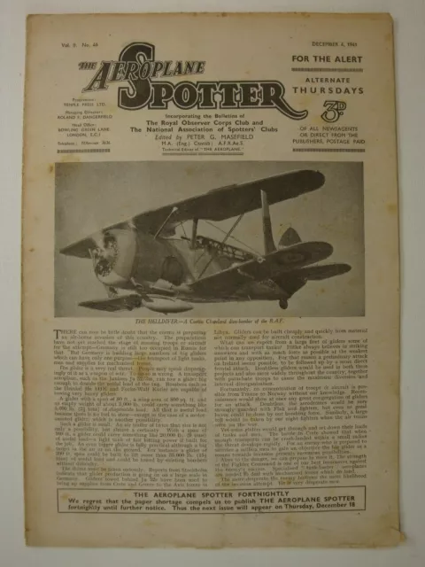 Aeroplane Spotter # 46, 1941 (Heinkel, Dornier, RAF Martin Maryland, Moth Minor)