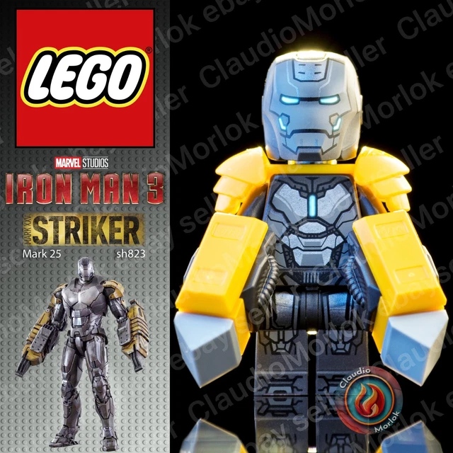 ⭐ LEGO IRON Man Mark 25 Striker sh823 Minifigure Marvel Avengers