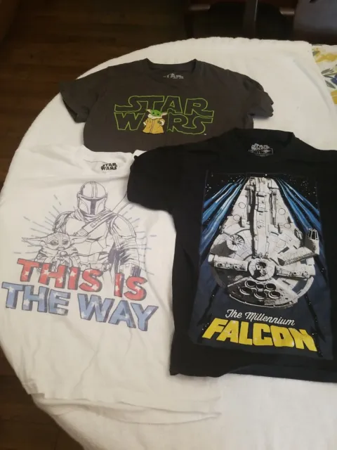 Star Wars Lot of 3 T-shirts Kids Size Medium Official Licensed Read Description