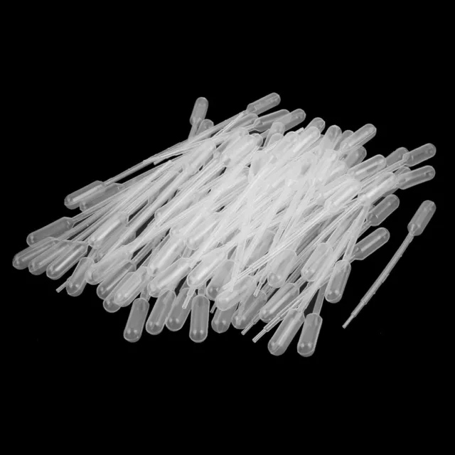 100 Pcs 1mL Disposable Graduated Liquid Transfer Pasteur-Pipette Droppers Clear