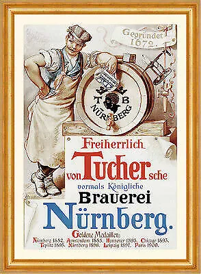 Freiherrlich von Tuchersche vormals Königliche Brauerei Plakate A3 426 Gerahmt