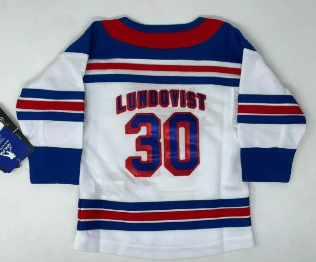 Toddler New York Rangers Henrik Lundqvist #30 Outerstuff White Jersey 2-4T  61S