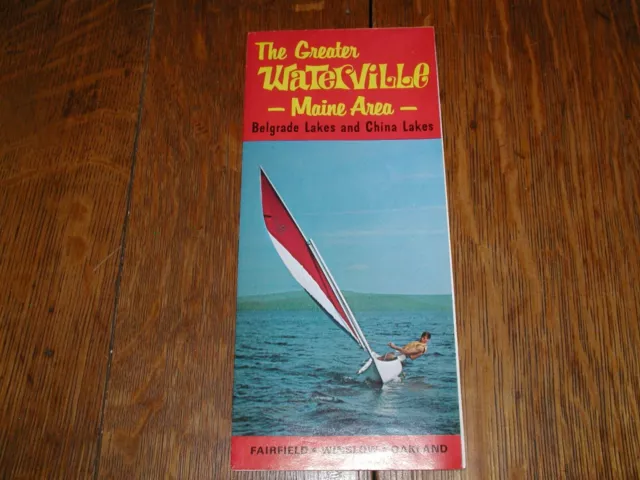 Old Vintage Travel Brochure The Greater Waterville Maine Area Belgrade Lakes Etc