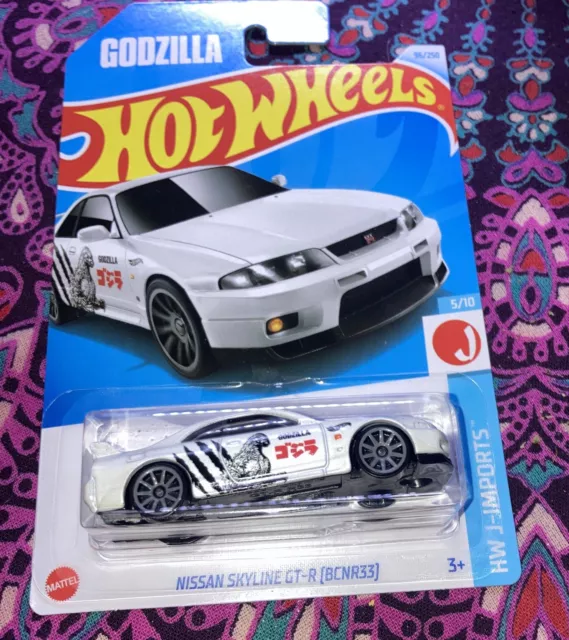 2024 Mattel hot wheels nissan skyline gtr r33 godzilla New Free Shipping 1/64