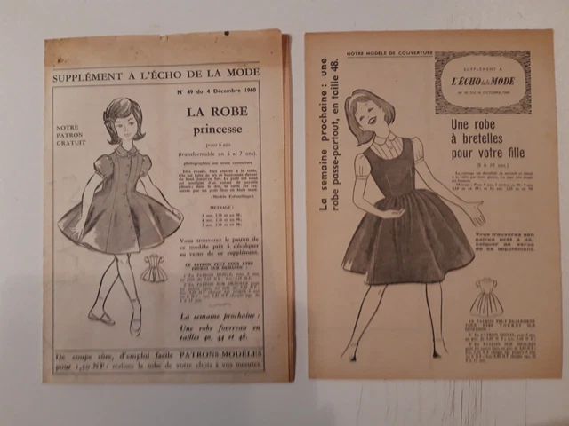 Lot De 2 Patrons De Couture Burda Pour Femme Occasion - Modèles à Coudre