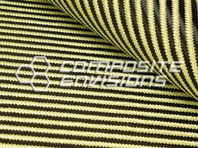 Carbon Fiber/Black Kevlar Fabric 2×2 Twill 3k 50″/127cm 5.5oz