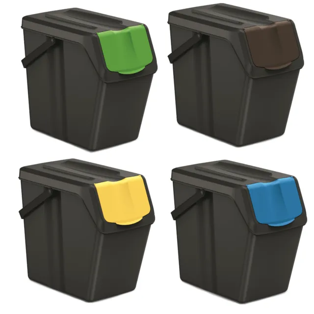 Abfalleimer Mülltrennung Behälter 4x25L Mülleimer Keden ISWB25S4 Sortibox Set