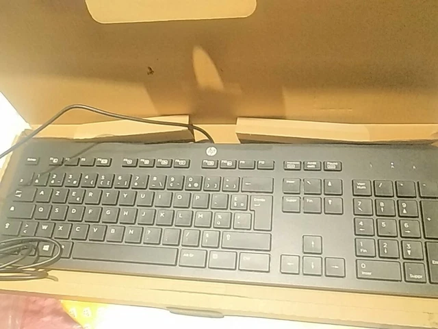 Clavier HP Halley Slim USB - AZERTY Français - Touches Silencieuses - Déballé Jamais Utilisé