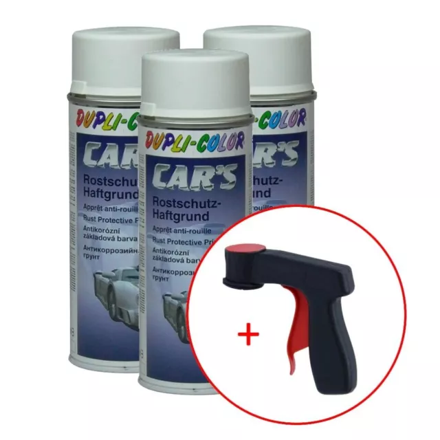 Dupli Color Car´s Rostschutz Haftgrund weiß 3x 400ml + 1x Spraydosen Handgriff