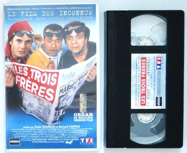 Cassette vidéo VHS "Les trois frères" - Le film des  Inconnus / 1995. TF1 Vidéo.