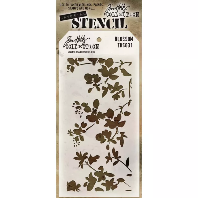 3 Pack Tim Holtz Layered Stencil 4.125"X8.5"-Blossom THS-031