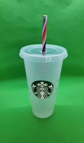 Starbucks 2022 Summer Mystery Color Changing Reusable Cold Cup 24oz Lid & Straw